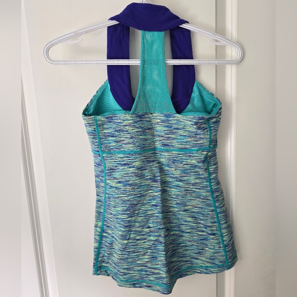 Lululemon Athletica Blue Sleeveless Fitted Tank Top - Picture 2 of 2